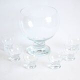 Glass Punch Bowl By Erkkitapio Siiroinen For Riihimaen Lasi, Finland 1970S