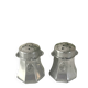 French pewter salt and pepper shakers set Etains du Manoir with origin
