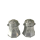 French pewter salt and pepper shakers set Etains du Manoir with origin