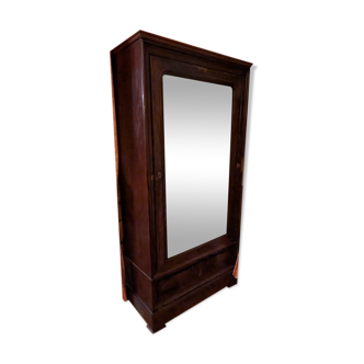 Solid wood hosiery cabinet with mirror door
