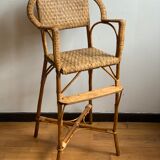 Rattan high chair