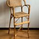 Chaise haute rotin