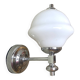 Minimalist white glass wall sconce lamp