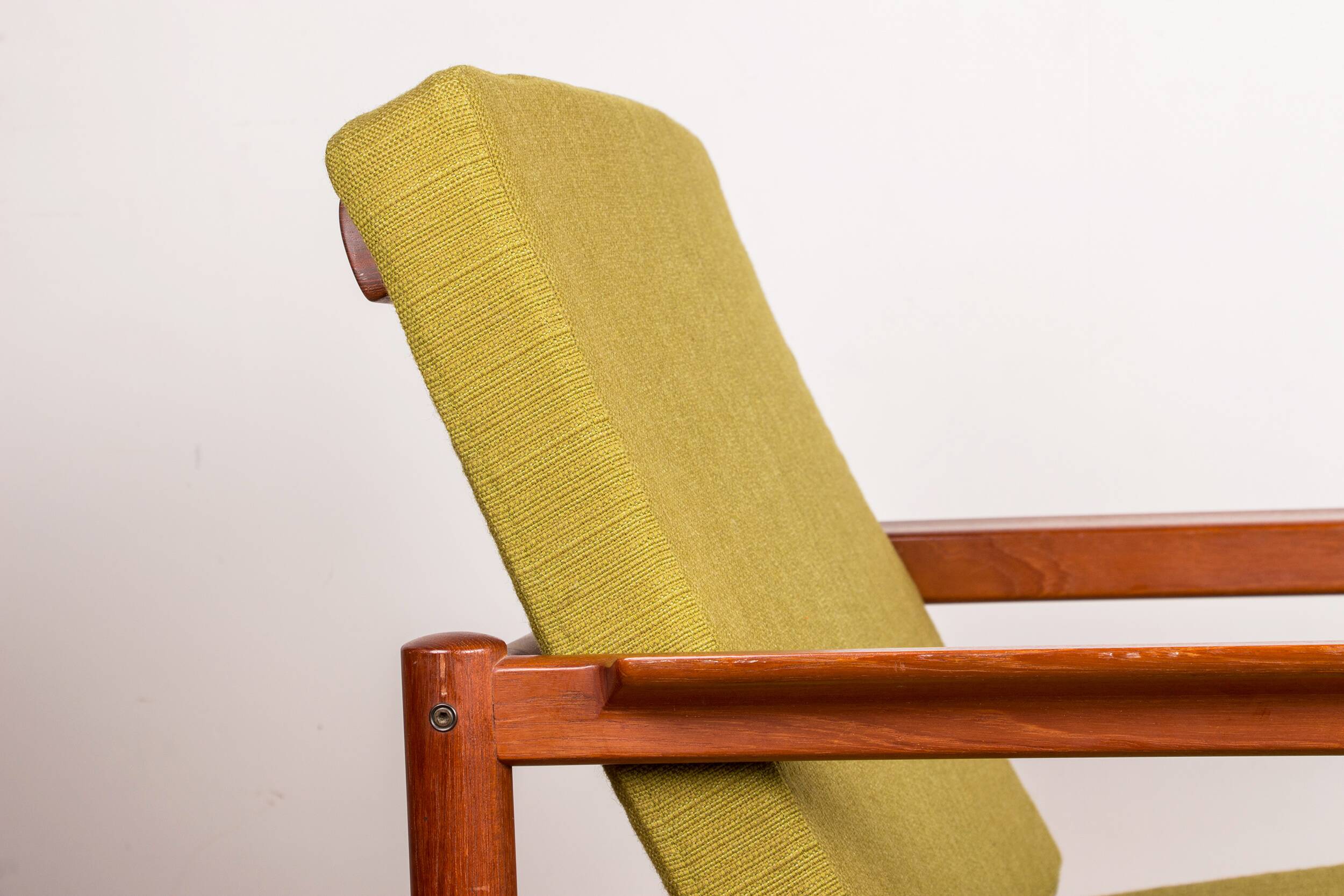 Danish Teak and fabric armchair by Børge Jensen & Sønner 1960.