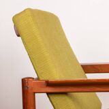 Danish Teak and fabric armchair by Børge Jensen & Sønner 1960.