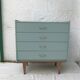 Commode 4 tiroirs vert amande
