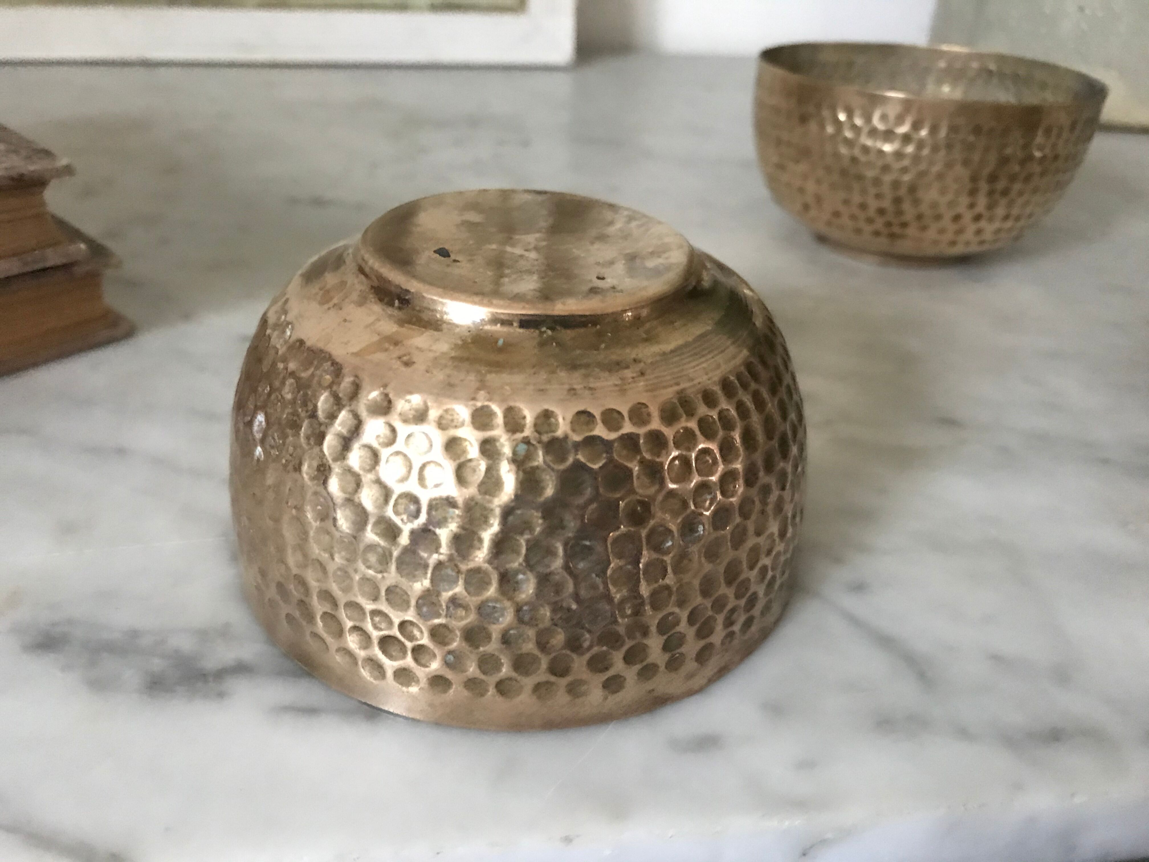 Brass trinket bowls set