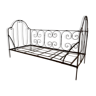 Crib converted into a bench