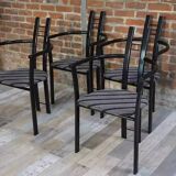 Set of 4 Italian design armchairs from the 80s