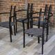 Set of 4 Italian design armchairs from the 80s