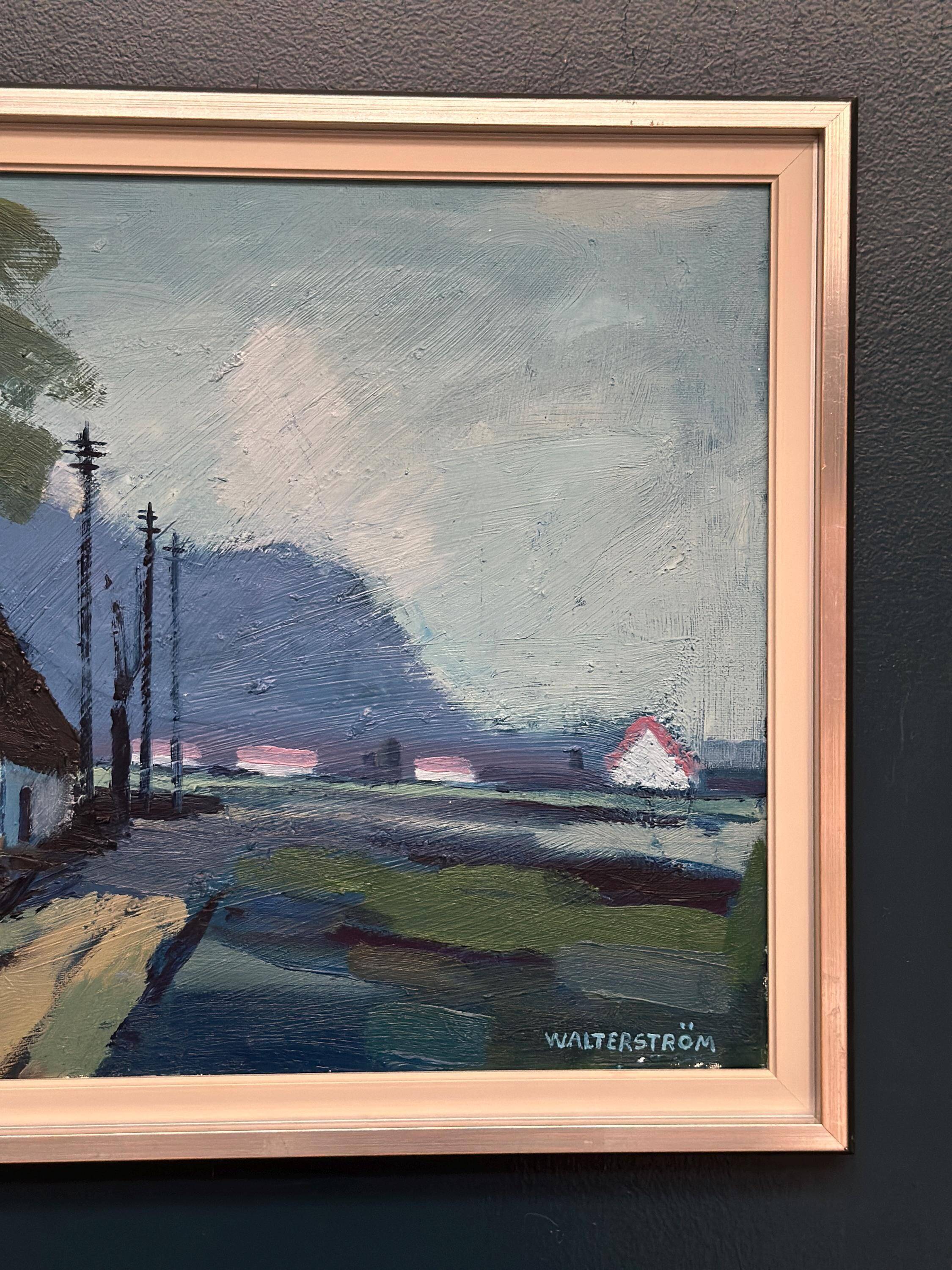 Swedish Oil on Canvas – “Landscape with House” by Ingvar Walterström