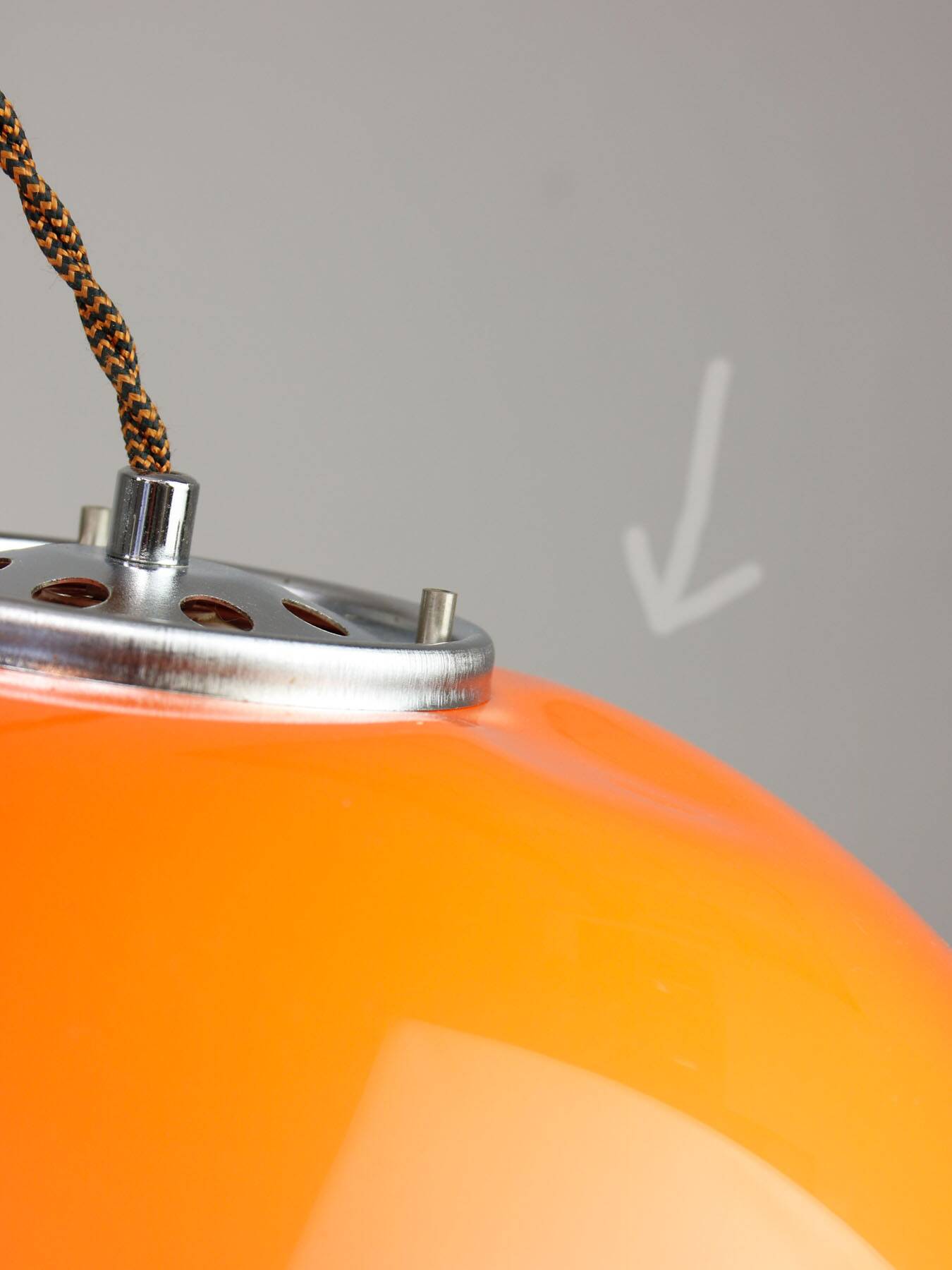 Space Age Orange Jolly Pendant Lamp from Guzzini, 1960s