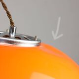 Space Age Orange Jolly Pendant Lamp from Guzzini, 1960s