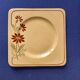 6 square dessert plates, ironstone. 1940s-50s.