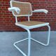 Cesca Chair model with armrest in white