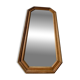 Miroir octogonal nervuré en bois doré