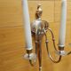 2 silver bronze wall lights