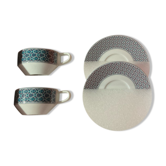 Paire de tasses à déjeuner Hermès