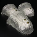 Original Murano wall lamps, Italy, 1970s