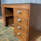 Oak caissons desk 1950
