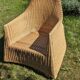 Wicker and rattan rocking chair