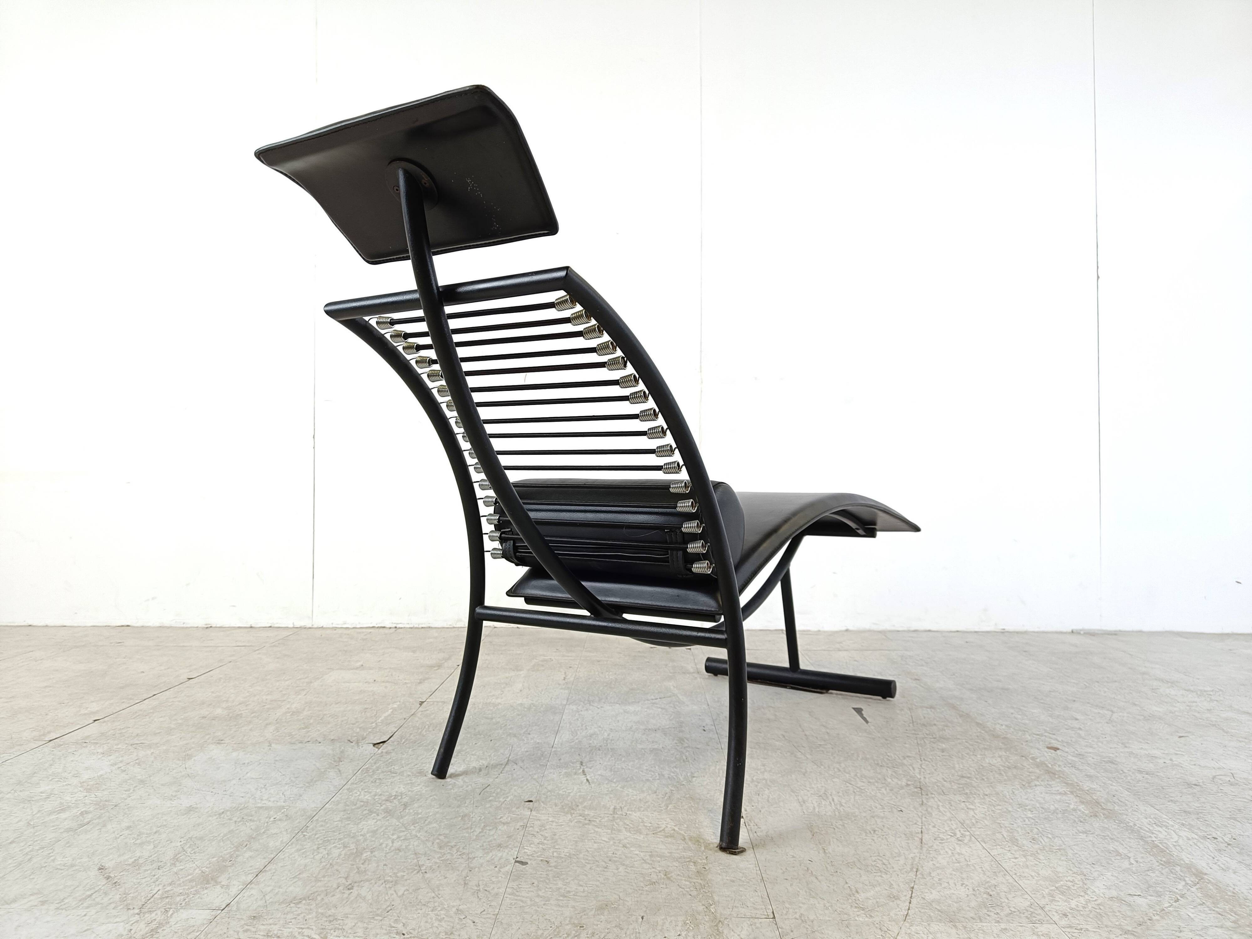 Vintage chaise longue in the manner of Rene Herbst, 1990s