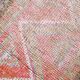Colorful Vintage Runner Rug, Soft Pink Handmade Hallway Carpet, 82x334 Cm