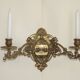 Double candle holder piano wall light in bronze 4874