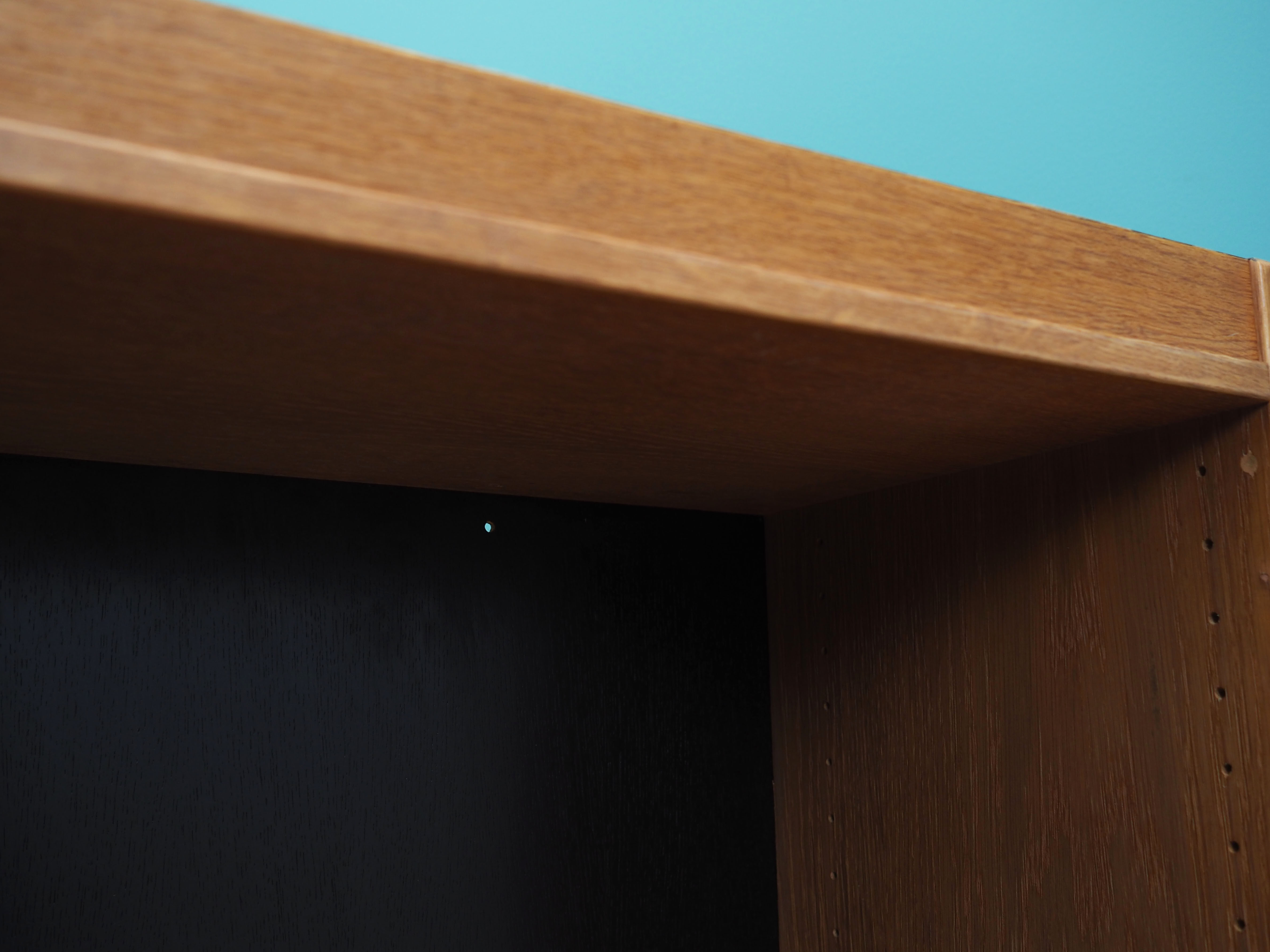 Oak bookcase, Danish design, 1970s, manufactured by ÆJM Møbler