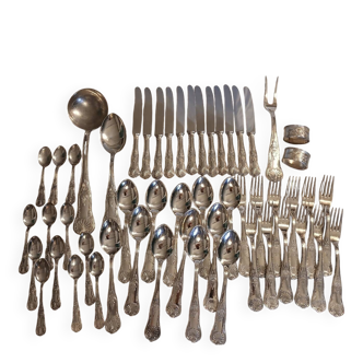 Antique flatware set for 51 place settings
