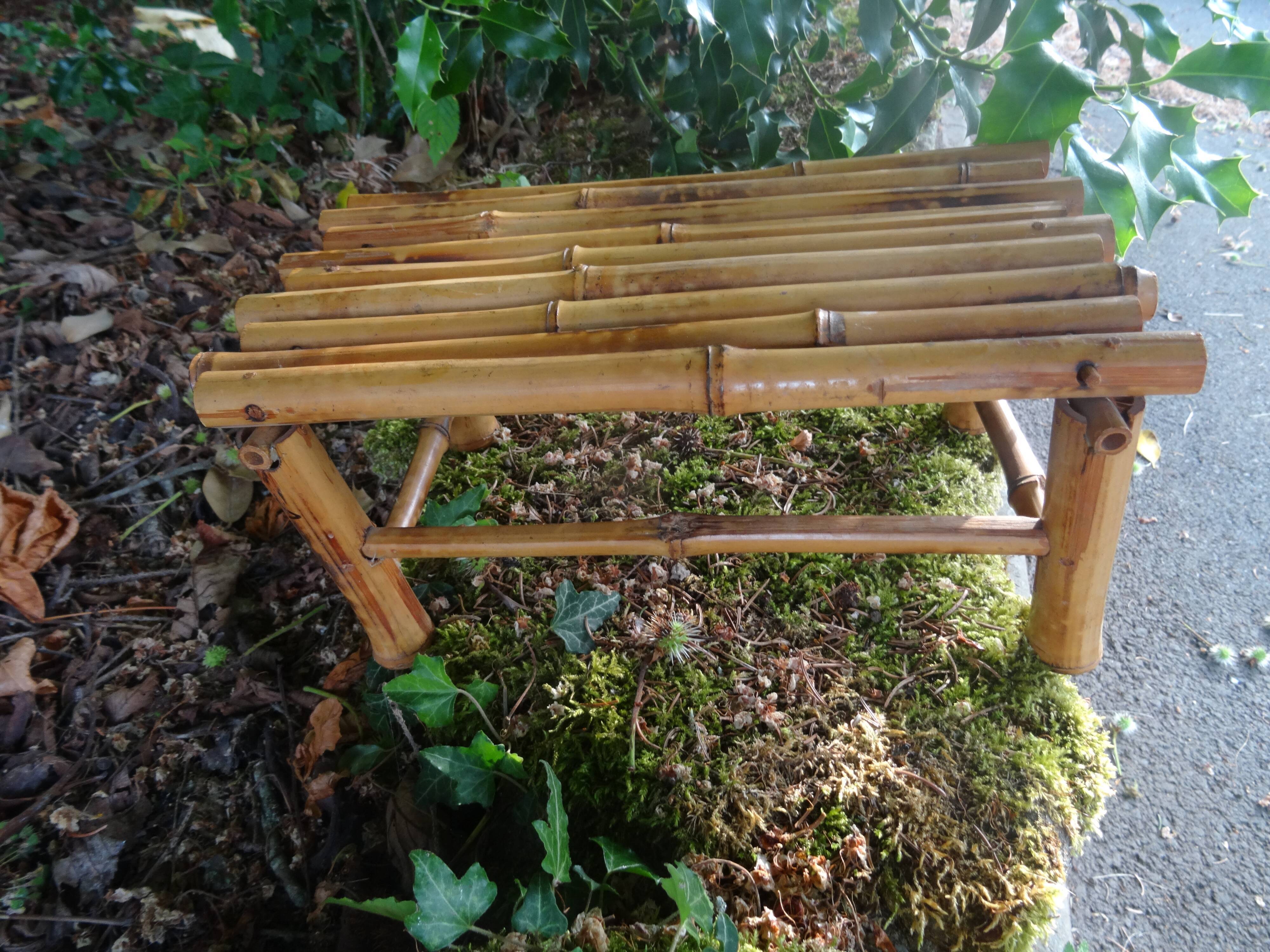Small bamboo bench