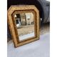 Miroir 19ème faux bois et stuc doré