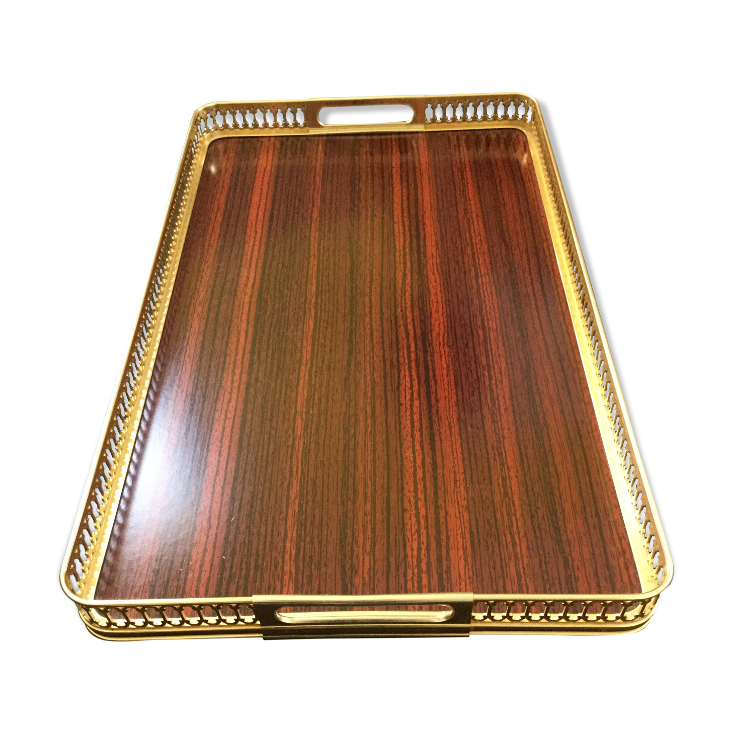 Plateau formica and brass 50s/60s