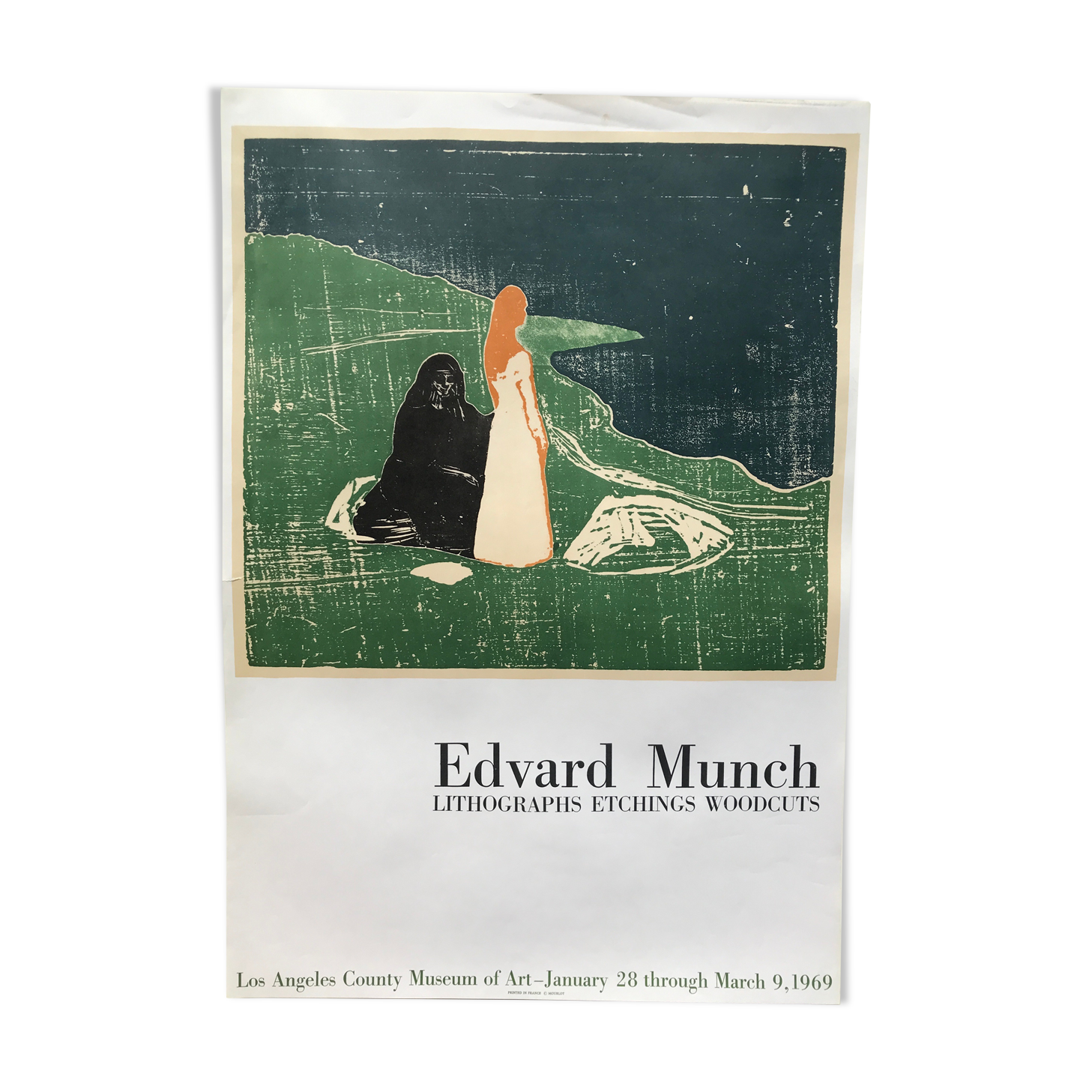 Exhibition poster Edvard Munch, Los Angeles County Museum of Art, 1969
