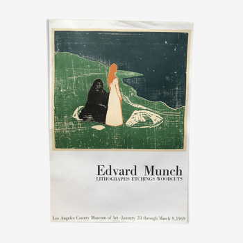 Affiche d'exposition Edvard Munch, Los Angeles County Museum of Art, 1969