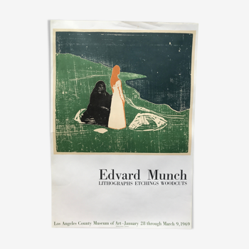 Exhibition poster Edvard Munch, Los Angeles County Museum of Art, 1969
