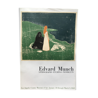 Exhibition poster Edvard Munch, Los Angeles County Museum of Art, 1969