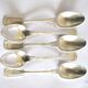 Sfam lot de 5 cuillères de table chinon en métal argenté filet ancien 21cm
