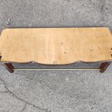 Coat rack hat mirror hooks aluminum modernist vintage