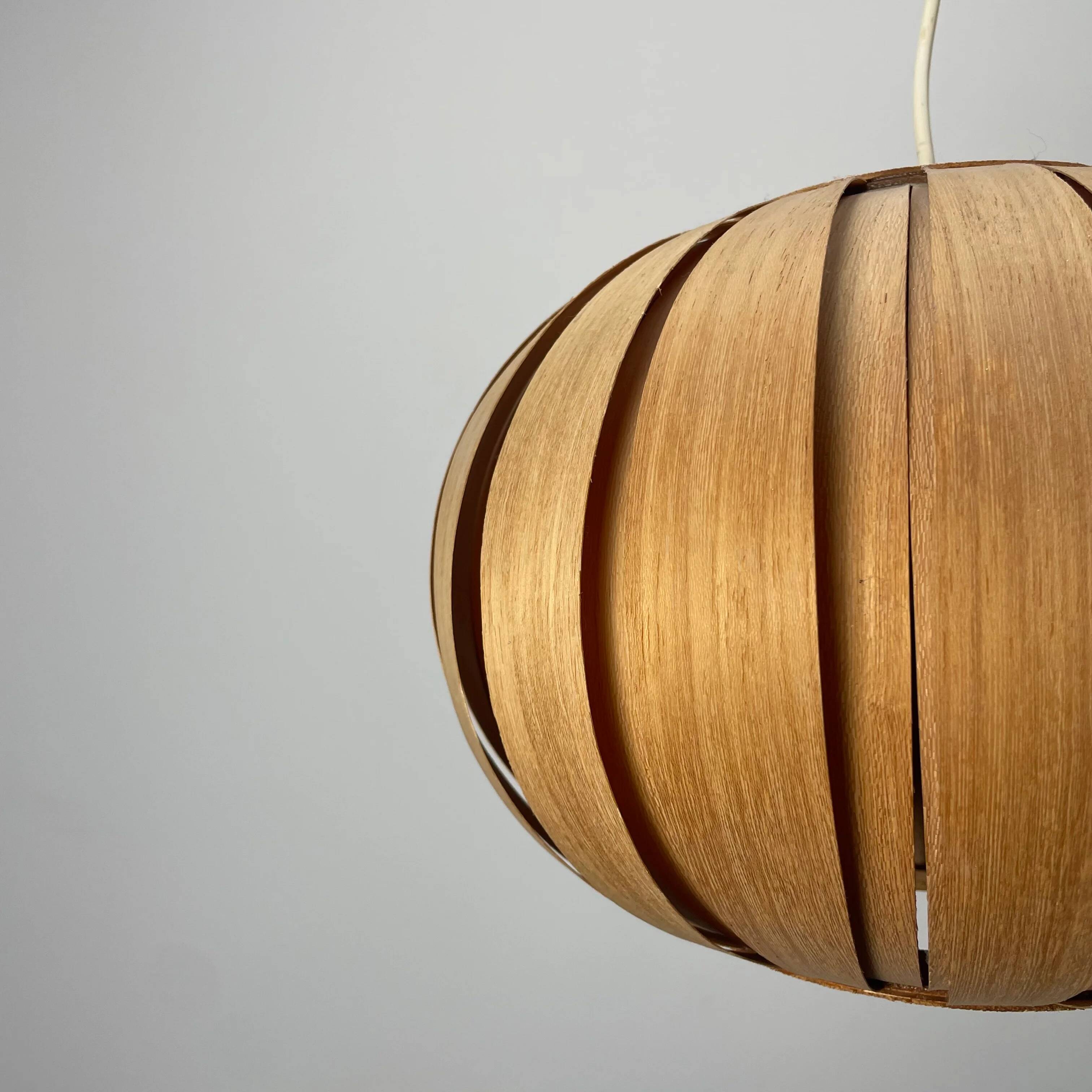 1960s bamboo globe pendant lamp