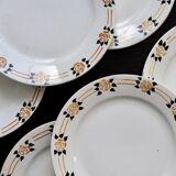 6 assiettes à dessert vintage – Faïence d’Onnaing