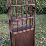 Vintage rattan bookcase shelf