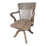 American oak office armchair