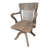 American oak office armchair