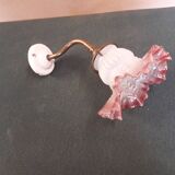 Tulip-shaped opaline wall light