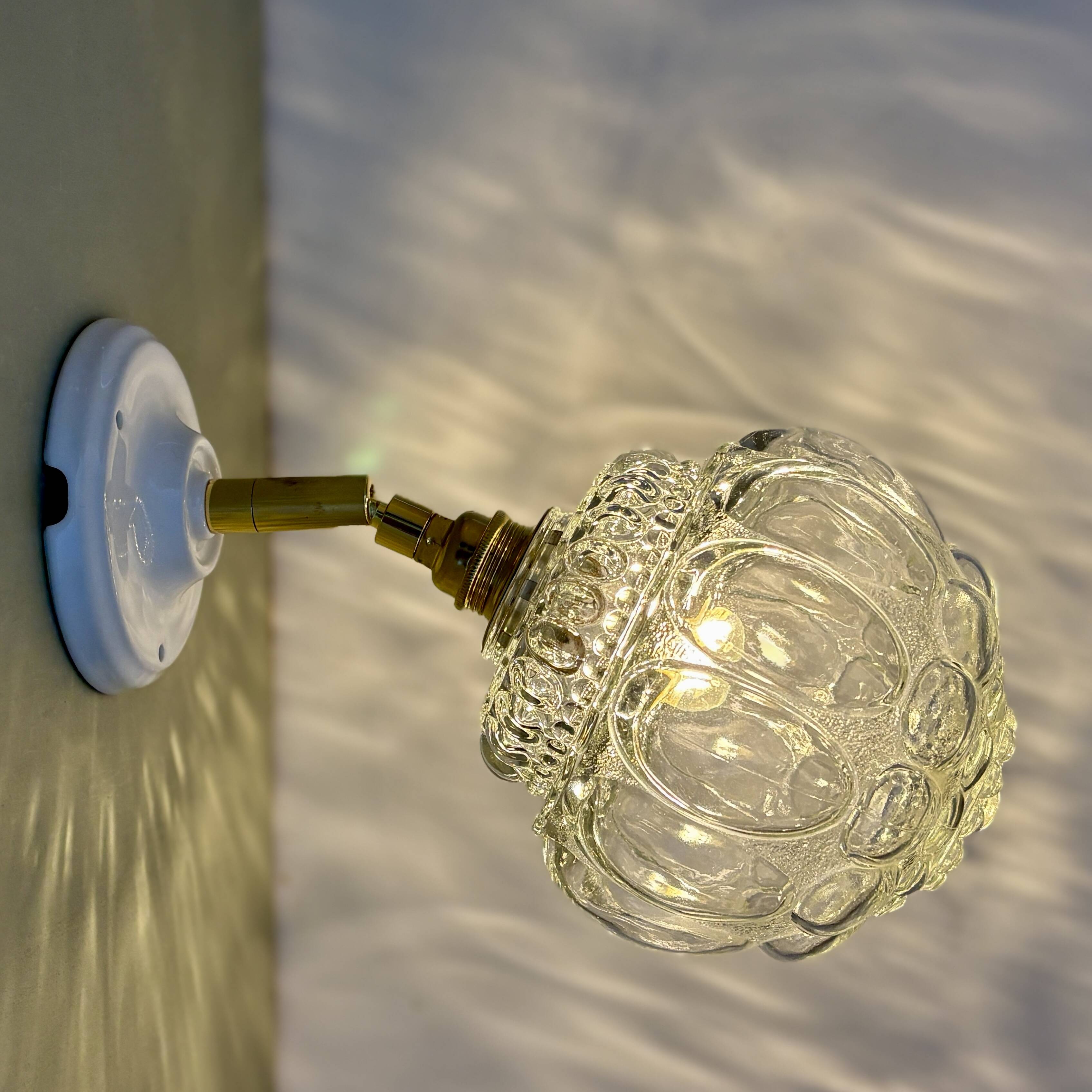 Vintage glass globe wall light