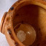 Old glazed terracotta pot