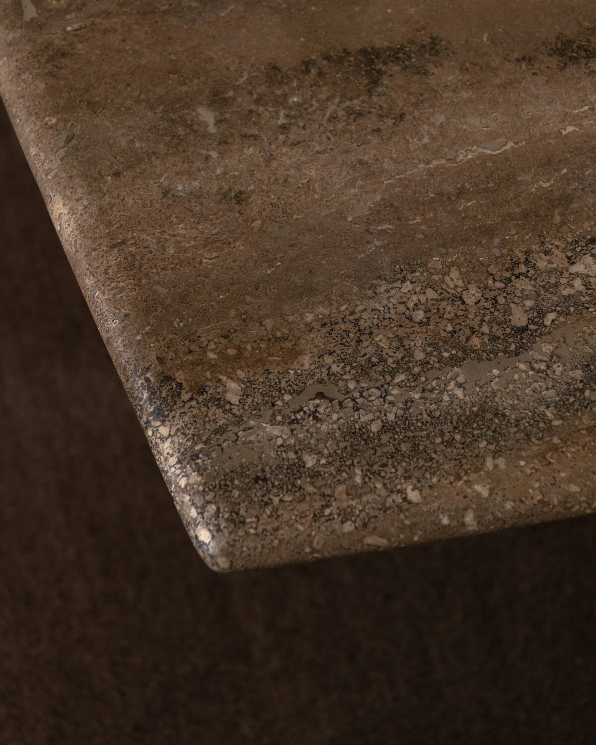 Vintage travertine coffee table · Italian style, 1970s