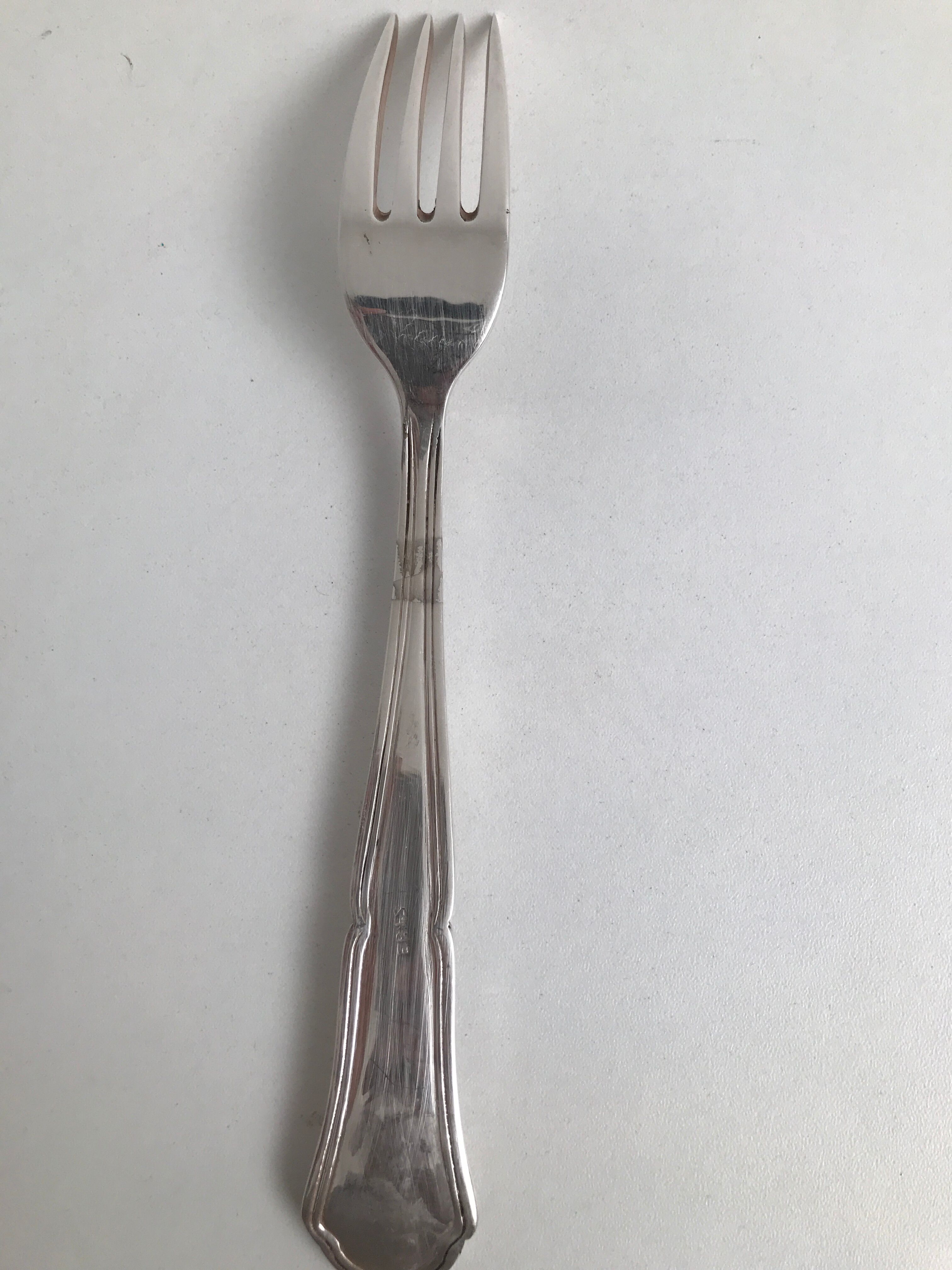 6 old vintage metal silver forks