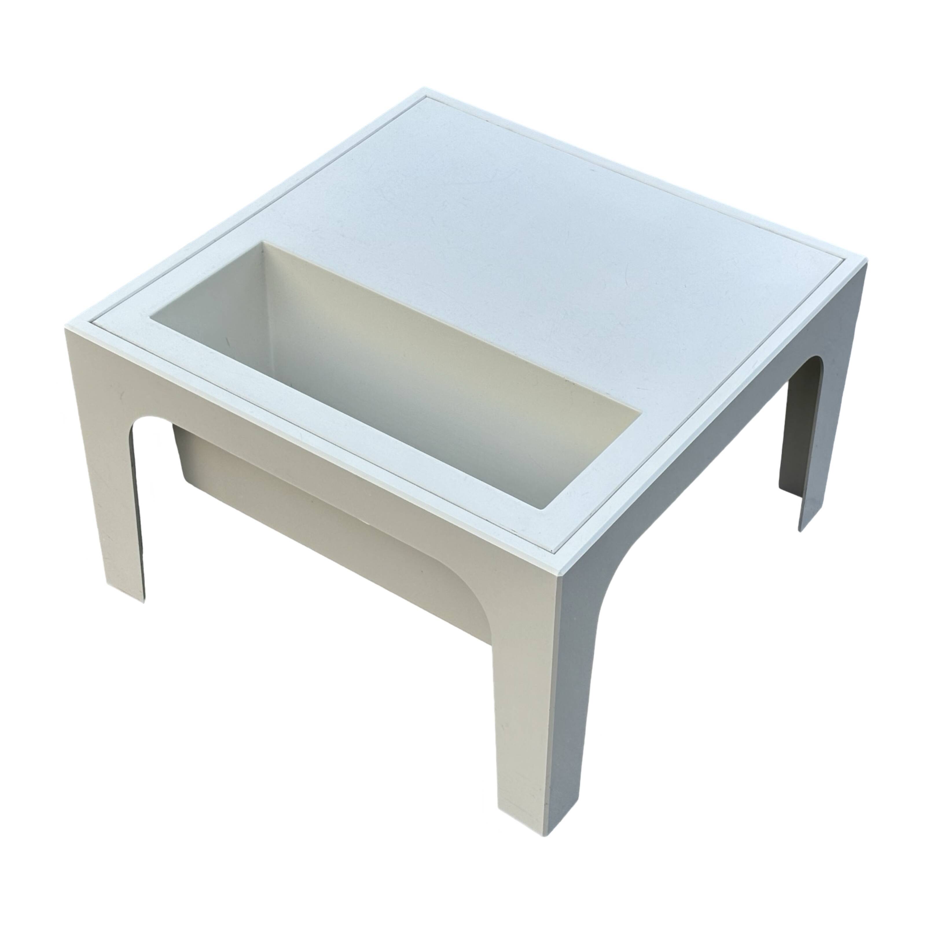 Vintage table with magazine holder, 70s space age